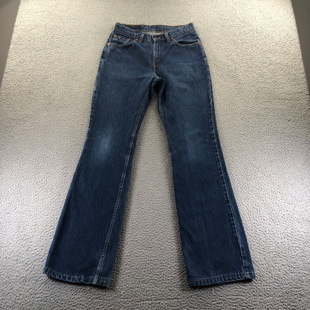Vintage Levis Jeans Women 28x32 Blue 517 Bootcut  Dark Wash  Made In USA